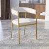 Chaise de salle à manger moderne à dossier incurvé en velours noir avec pieds en métal doré