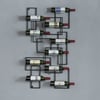 10-Bottle Modern Geometric Wall Mounted Wine Rack