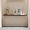 1000mm Rustic Walnut Narrow Rectangular Console Table & Wooden Shoe Storage Bench Set
