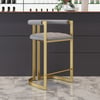 Modern Leath-Aire Counter Stools with Upholstery Gray