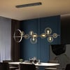 Moderne Pendelleuchte 10 flg.in Schwarz KücheninseL mit Glaskugelschirm