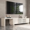 Extendable Grille-Inspired TV Stand with Storage(1600mm-2100mm)