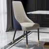 Diamic Blue Faux Leather Dining Chairs with Upholstered, 6 Pieces