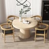 Dining Set 39"-55" Japandi Extendable Dining Table with 4 Chairs