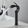 Mitigeur de Lavabo Noir Moderne en Laiton Massif pour Salle de Bain