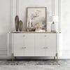 Yelly 55" White Sintered Stone Top Sideboard with 4 Doors & 2 Drawers