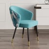 Arcora Greenish Blue Velvet Dining Chair with Upholstered, 4 Pieces
