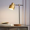 Moderne Tischlampe mit kabellosem Ladegerät USB 1-flammig Touch-Lampe in Schwarz & Gold