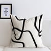 Modern Black Stripe Decorative Throw Pillow Cover Cushion Cover Protector 18 x 18 inches
