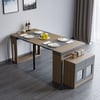 Modern 180 cm Extendable Walnut & Grey Wood Dining Table with Sideboard, Seats 2-4