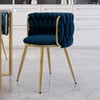 Sweave Blue Velvet Dining Chair with Upholstered, 1 Piece