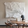 3D White Sea Waves Texture Painting Art Modern Abstract Ocean Wall Decor Living Room