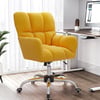 Modern Yellow Fabric Swivel Office Chair with Adjustable Height