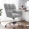 Modern Gray Fabric Swivel Office Chair with Adjustable Height