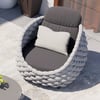 Cocaro Outdoor Aluminium & Rope Weave Lounge Chair in Grey