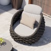 Wetterfestes graues und schwarzes geflochtenes Gartensofa Cocaro