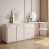 Arem Modern Retractable Dressing Table with Drawers & Storage