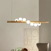 Linearc Modern Linear Pendant Light Glass Globe 7-Light Kitchen Island Light