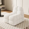 Moderní špinavě bílá krémová židle Boucle Accent Chair Cloud Lounge Chair měkký polštář