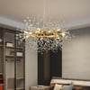 Mid Century Modern 12-Light Crystal Firework Sputnik Chandelier Pendant Ceiling Light