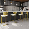 Modern Counter Stools with PU Leather Upholstery White