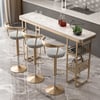 Taburete de bar moderno ajustable, de lujo accesible, con giro y en terciopelo gris