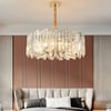 Clyvra 10-Light Modern Crystal Chandelier with Adjustable Chain in Gold