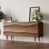 Lake 71" Walnut Wood Sideboard with Wavy 2 Doors & 2 Drawers