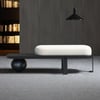 1000mm White & Gold Curved Console Table & Wooden Entryway Bench Set with Metal Legs