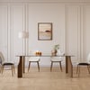 70.9" Modern Rectangle Tempered Glass Dining Table Seats 6-8 People