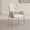 Oakic Series Modern Dining Chairs with PU Leather Upholstery White 2-Pieces