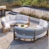 8 Pieces Farmhouse Curved Modular Outdoor Patio Sectional Sofa Set with Coffee Table