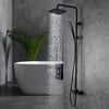 Set de Douche Thermostatique Moderne avec Douchette en Noir Mat