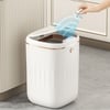 Automatic Touchless Motion Sensor Trash Can White Smart Garbage Can for Bathroom Kitchen