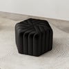 Puf otomano ancho hexagonal de terciopelo