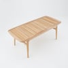 Mid Century Modern 6 - Person Rectangle Wood Outdoor Patio Dining Table in Natural