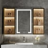 1000mm White Wall-mounted LED Bathroom Medicine Cabinet Vanity Mirror with Storage