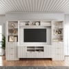 Meuble TV 4 pièces pour centre de divertissement avec rangement et étagère