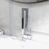 Single Handle Single Hole Bathroom Sink Faucet with Waterfall Spout in Chrome Brass