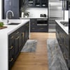 2 Pieces Modern Gold  Washable Kitchen Runner Mats Non-slip Anti Fatigue Kitchen Rug Set