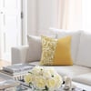 18" x 18" Gold Polyester Woven Panel Decorative Throw Pillow Case Protector