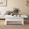 62.2" Modern White Extendable Gaming Coffee Table Fluted with Open Storage
