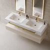 Bathroom Vanity Series Vaidade de banheiro flutuante moderna de 55,1 polegadas branca com pias duplas