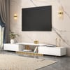 Mordel 63"-94" Extendable White TV Stand with Storage