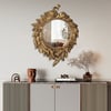 740mm Traditional Peacock Wall Mirror Abstract Resin Decor Art Living Room in Bronze