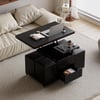 Table basse pliable à plateau relevable de 1000 mm avec 4 tabourets et rangement