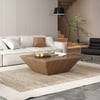 1000 mm Modern Square Wooden Coffee Table with Storage