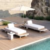 5-Piece Outdoor Aluminium Modular Sectional Set with Coffee Tables for 6 in White