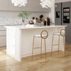 Modern 180 cm Sintered Stone Kitchen Island with Drawers & Cabinets, White