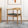 Acurv Walnut PU Leather Upholstery Dining Chair with Wooden Legs, 4 Pieces